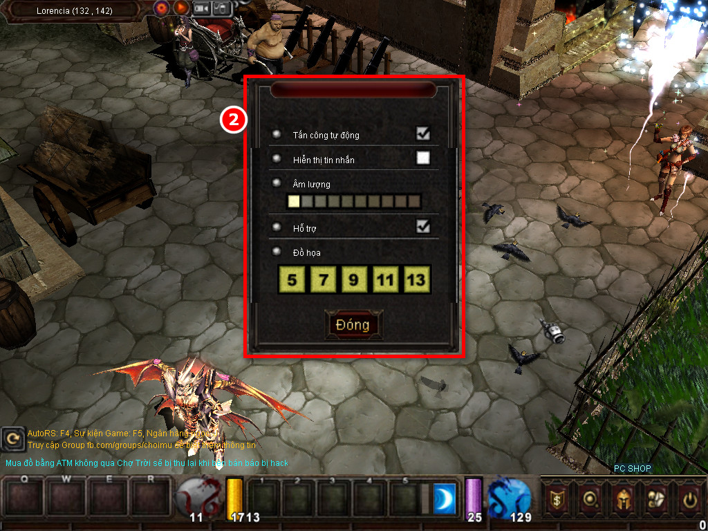 Chức năng chính của Game MU Chiến Thắng